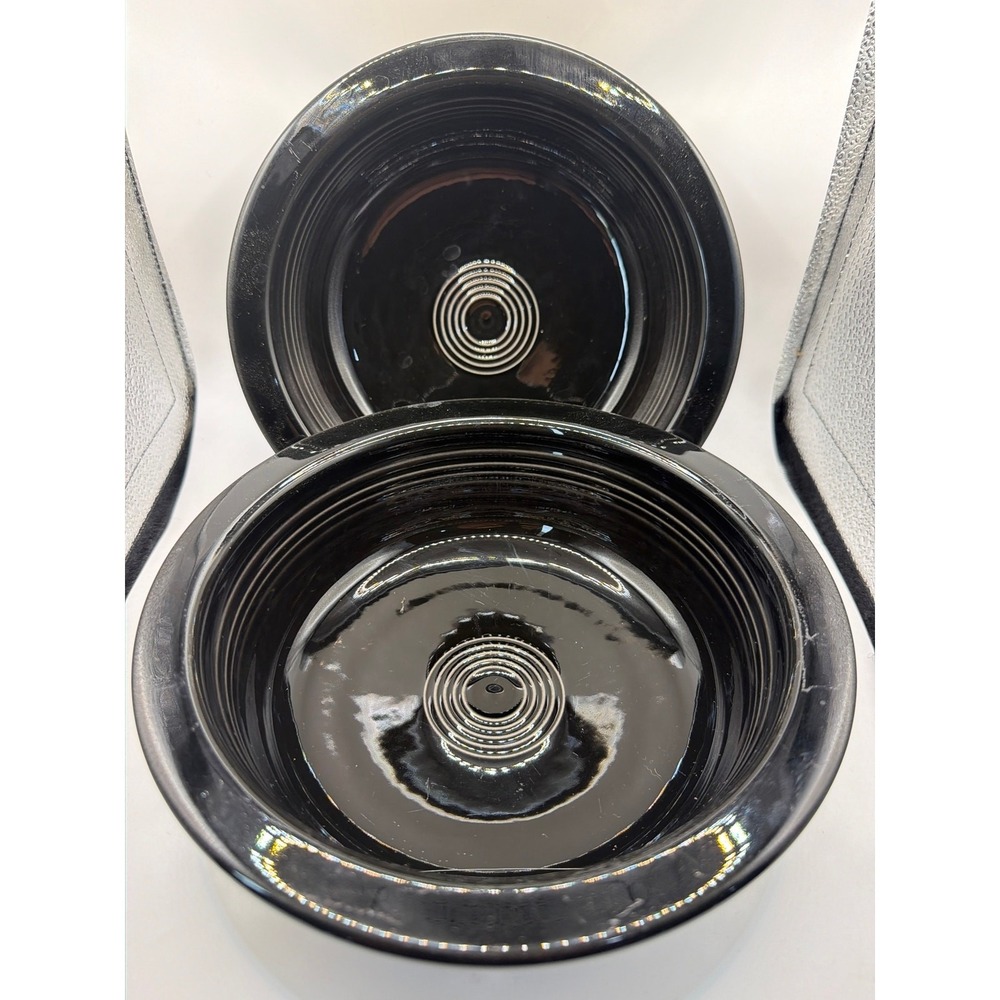 2 Fiesta Classic Rim 8 1/4" Serving Bowl Black Fiestaware Homer Laughlin